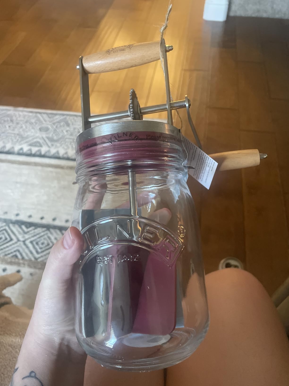 Kilner Vintage Glass Butter Churn; Delicious Homemade Butter in as Little as Ten Minutes; Large 34-Fluid Ounce Capacity Butter Churner, 1 EA customer photo 1
