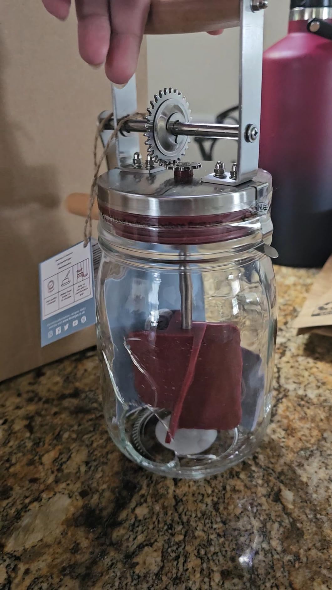 Kilner Vintage Glass Butter Churn; Delicious Homemade Butter in as Little as Ten Minutes; Large 34-Fluid Ounce Capacity Butter Churner, 1 EA customer photo 2