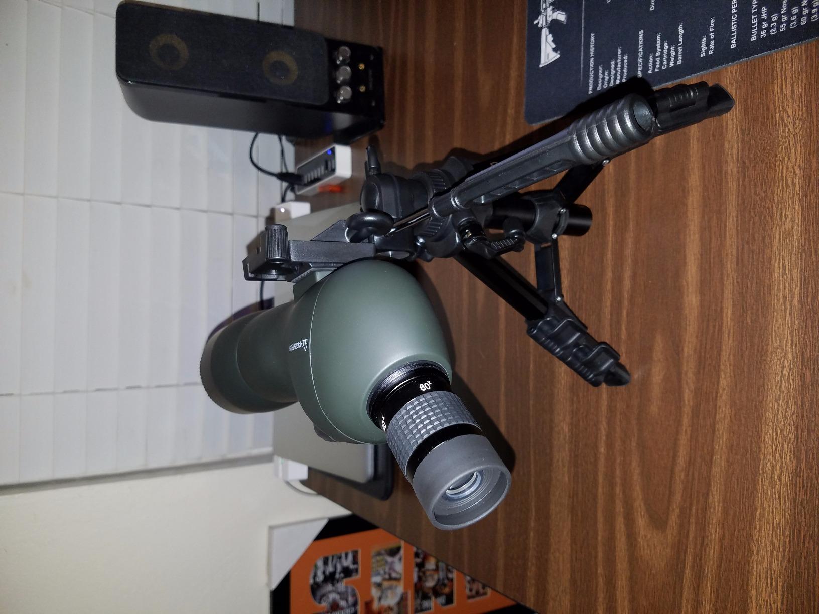 20-60x60 Angled Spotting Scopes for Target Shooting/Hunting/Birding | 1.37lb light Spotting scope for Target Shooting w/Tripod 14
