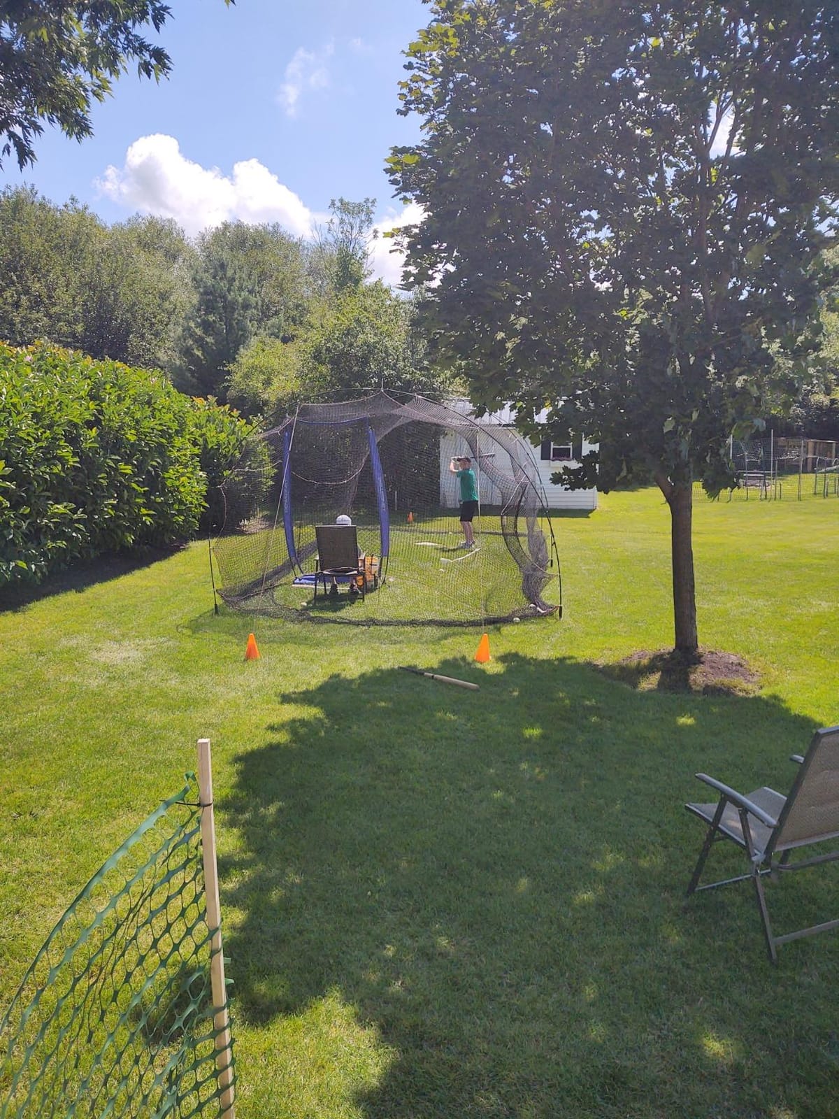 PowerNet Baseball Training Equipment Baseball Net, Portable Softball Batting Practice Pitching Screen, 7-FT I-Screen or A-Frame Pitching Net customer photo 1