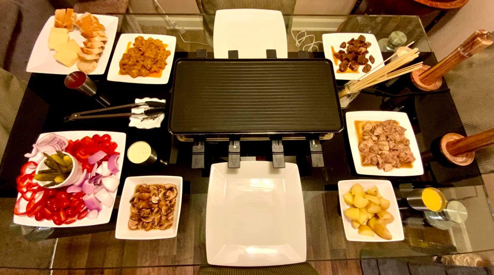 Artestia 1700W Raclette Electric Party Grill for 6–8 People | Korean BBQ Table Grill & Raclette Cheese Melting Grill, Nonstick & Granite Plates, Adjustable Temperature customer photo 1