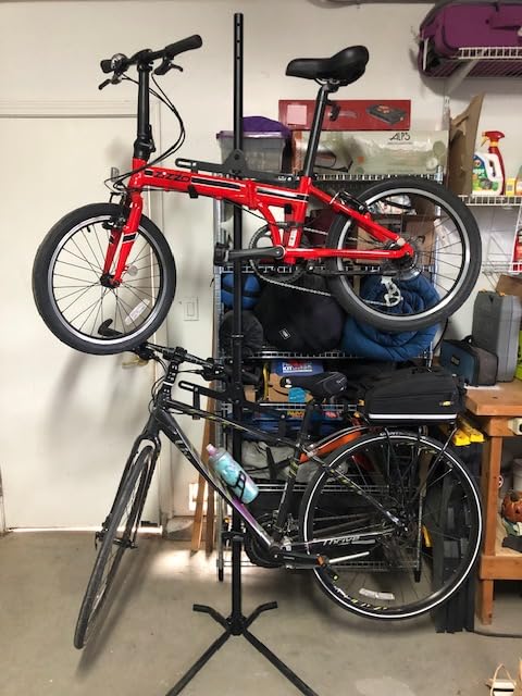 CyclingDeal 2 Bike Bicycle Vertical Hanger Parking Rack Gravity Floor Storage Stand for Garages or Apartments customer photo 2