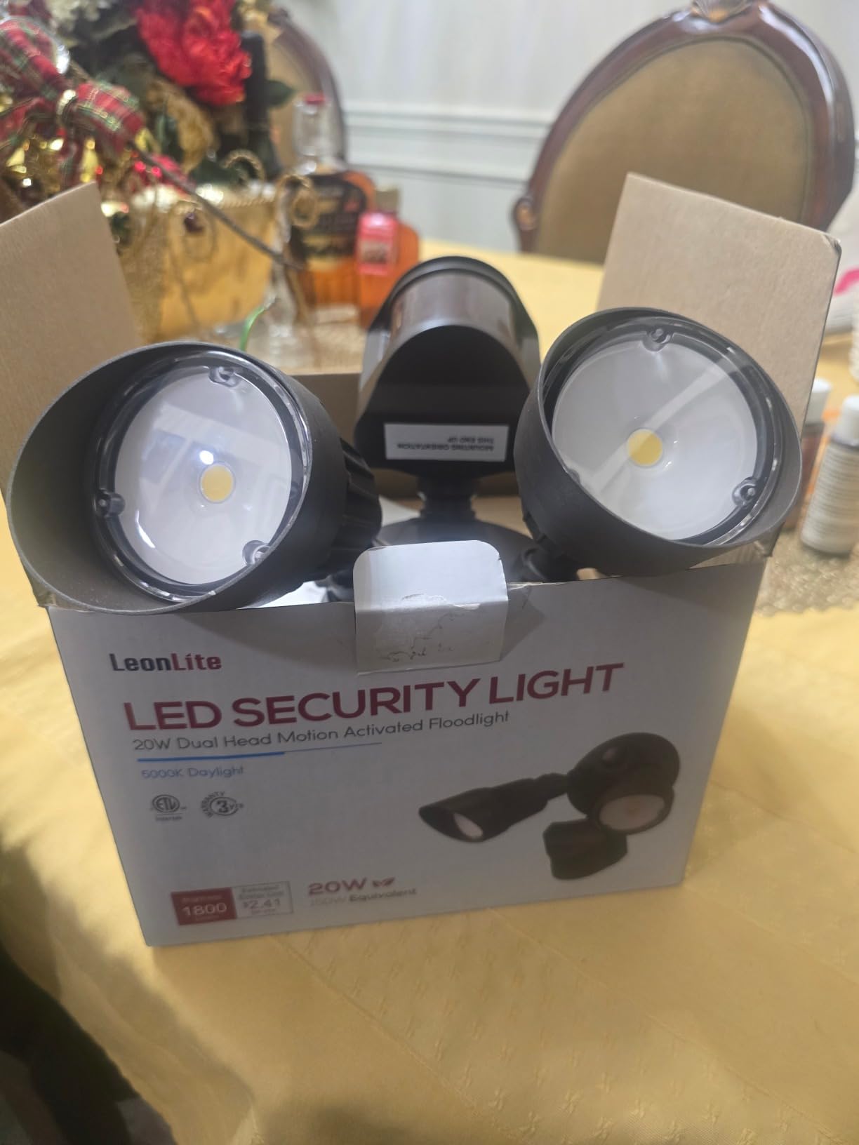 LEONLITE Motion Sensor Security Lights Dusk to Dawn IP65 5000K Bronze customer photo 2