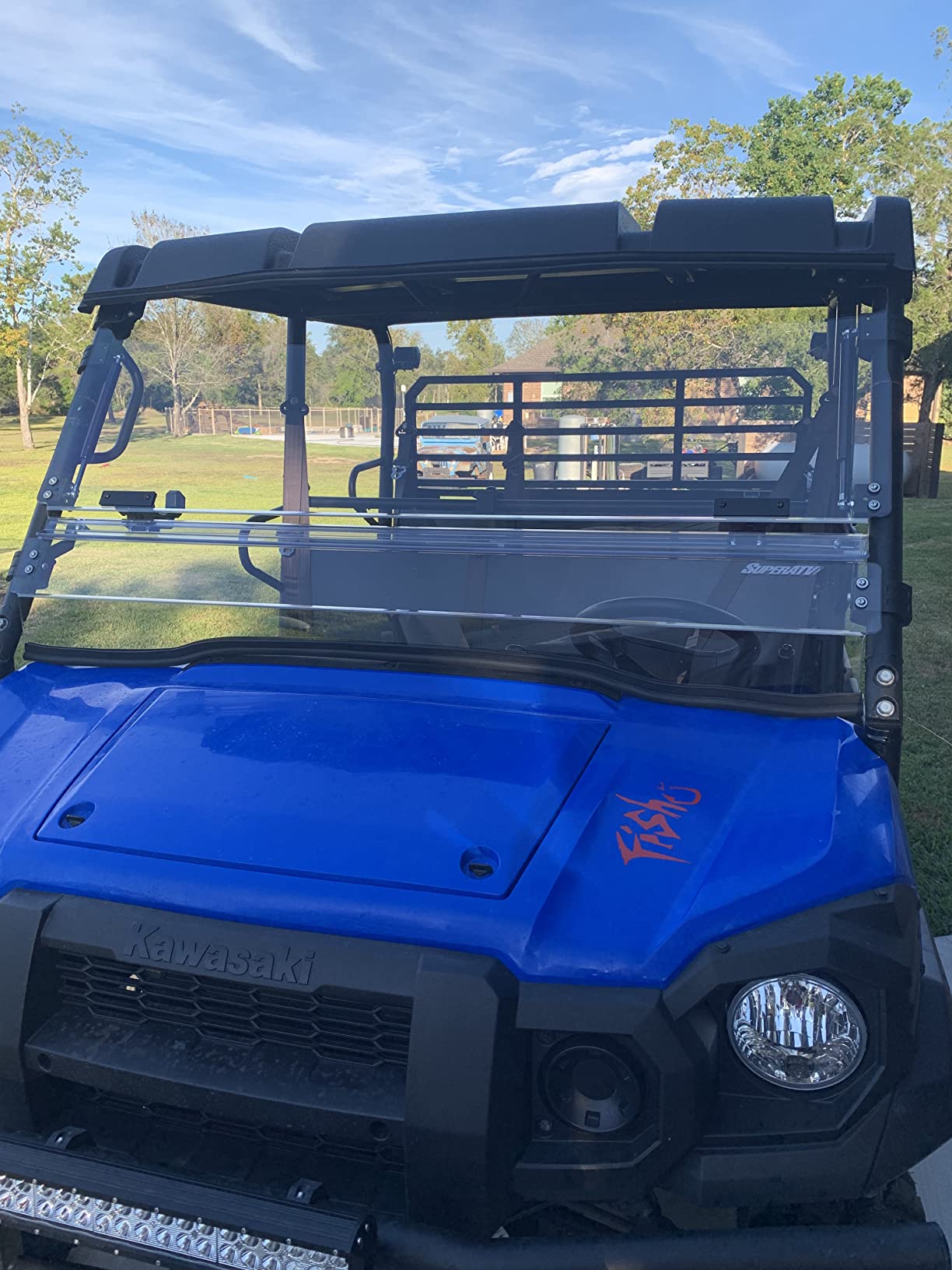 SuperATV Flip Windshield for Kawasaki Mule Pro Models | 2015+ customer photo 2
