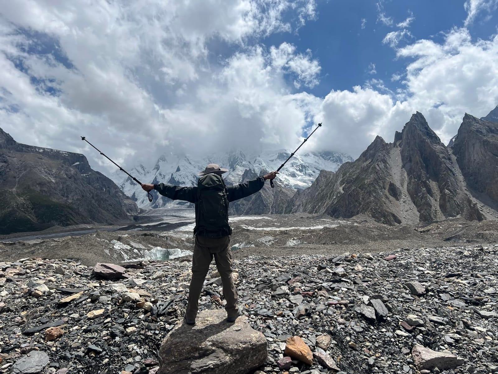 100% Carbon Fiber Trekking Poles by USA Brand - Ultra Strong Lightweight Collapsible Hiking Poles with Cork and EVA Foam Grips & Quick Adjustable Flip Locks customer photo 1