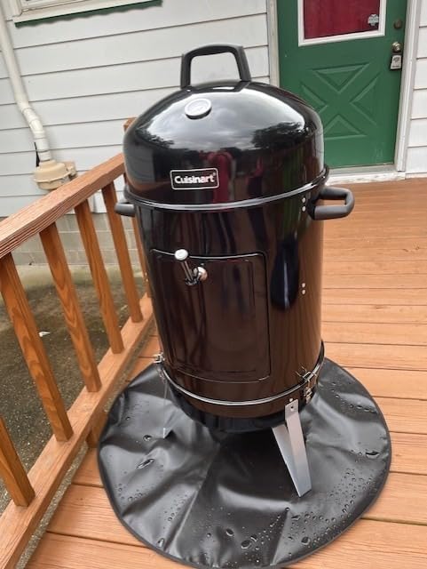 Cuisinart 18” Vertical Charcoal Smoker, Integrated Thermometer, Water Bowl and Dual Vents Perfect for Smoked Brisket, Chrome Plated Grates Smoker Grill for BBQ, Camping, Tailgates customer photo 2
