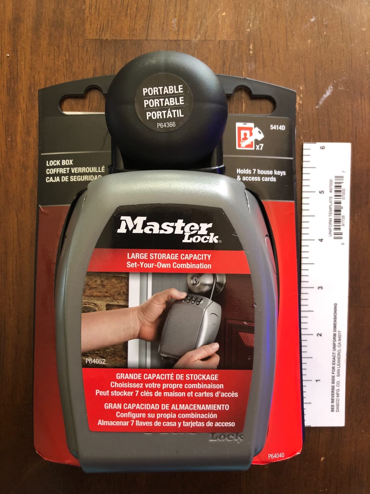 Master Lock Portable Key Lock Box Holds 6 Keys, Light Up Dials, 5424EC customer photo 2