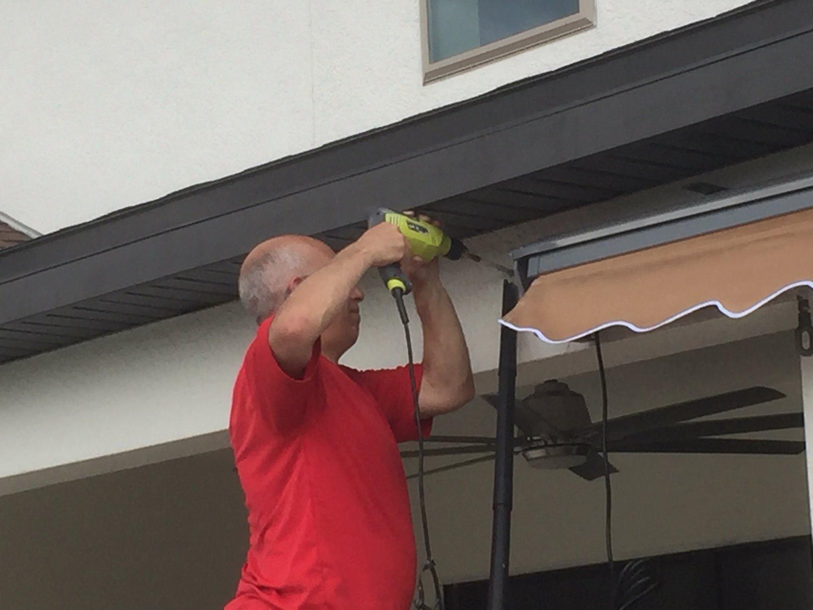ADVANING Classic Series 16'X10' Electric Retractable Awning, 100% Acrylic UV+ Sun Shade Canopy, Canvas Umber (Solid), EA1610-A208H customer photo 2