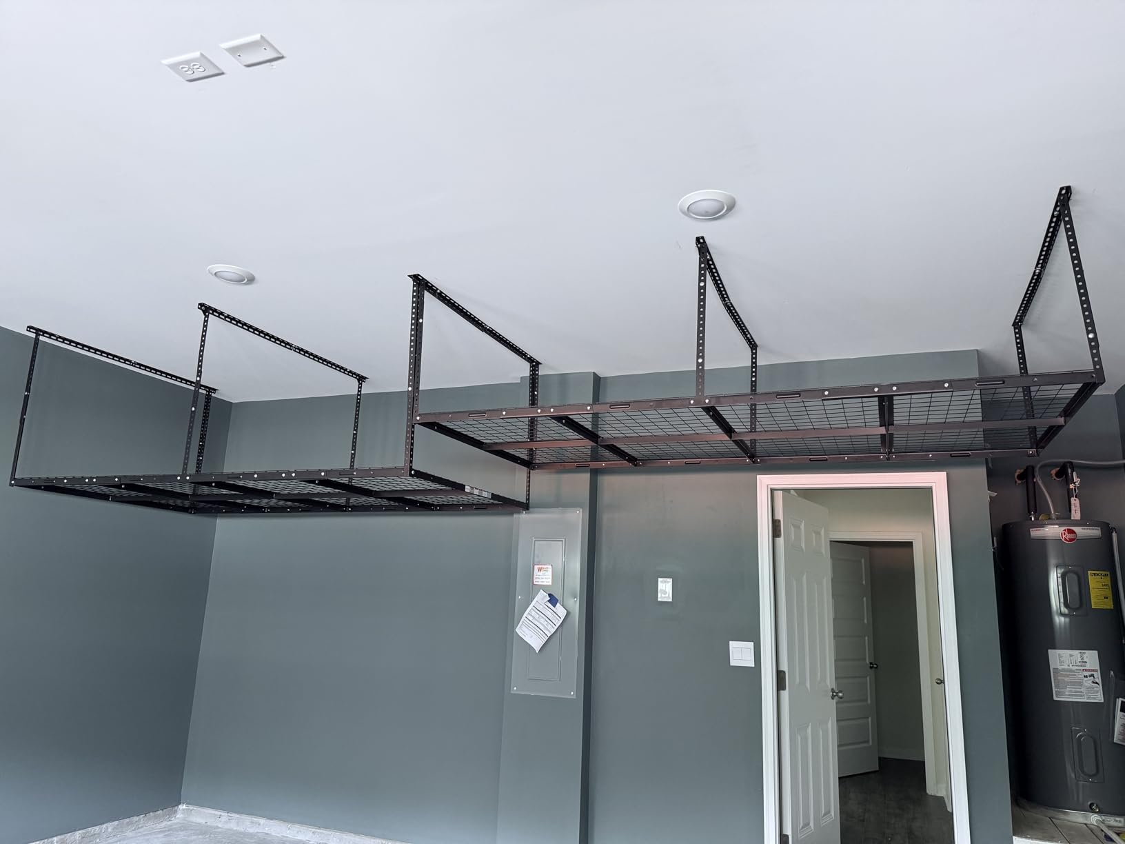 FLEXIMOUNTS 4x8 Overhead Garage Ceiling Storage Rack, 2 Pack, Black customer photo 2
