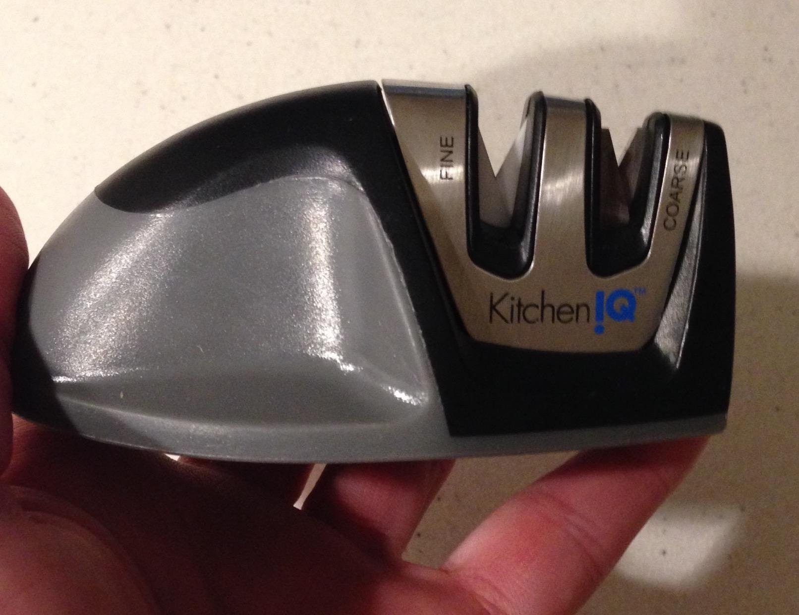 KitchenIQ 50825 | Diamond Deluxe Edge Grip 2-Stage Knife Sharpener | Black | Coarse & Fine Sharpeners | Compact for Easy Storage | Non-Slip Base | Soft Grip Rubber Handle | Straight & Serrated Knives customer photo 2