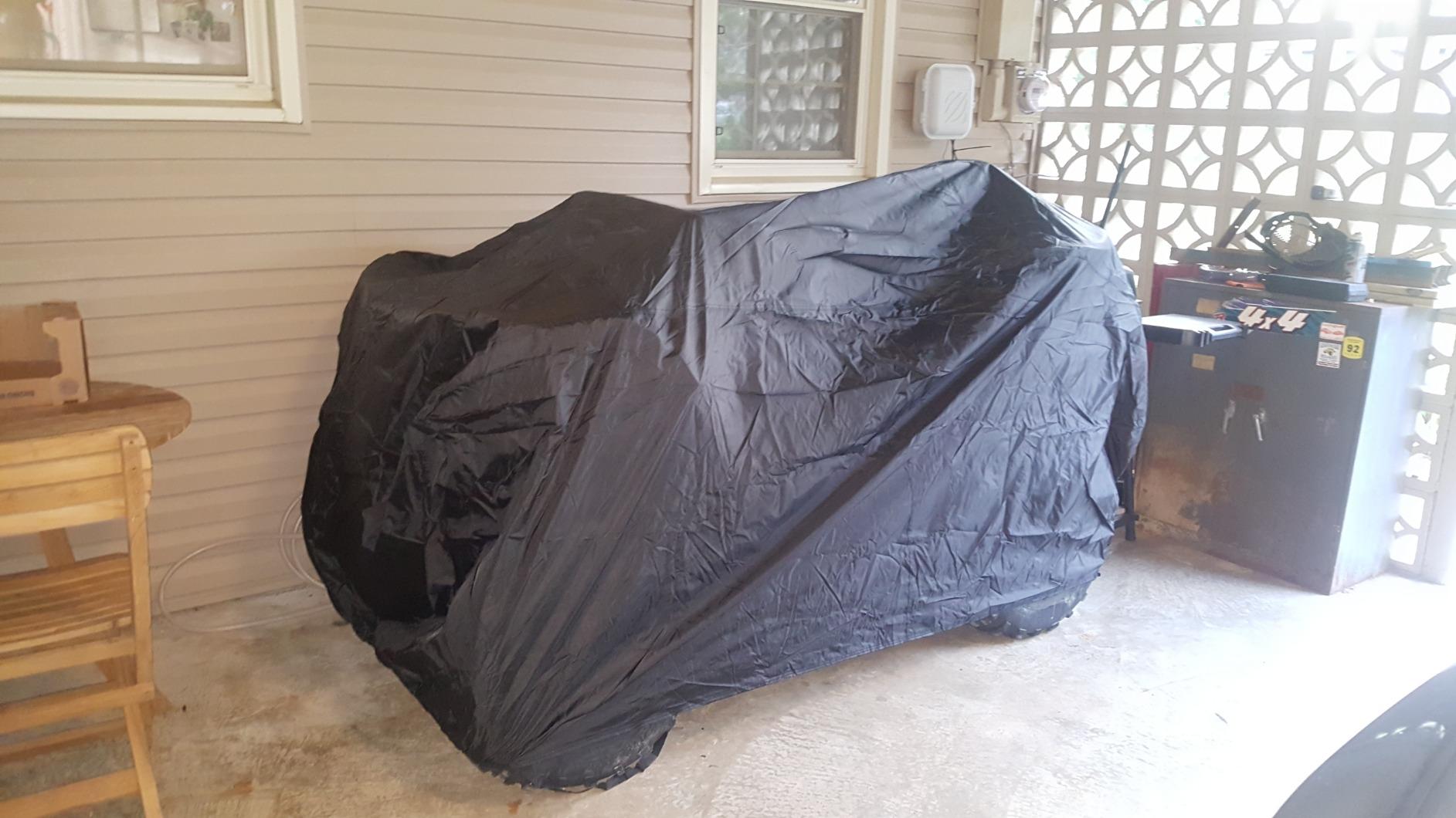 XYZCTEM Waterproof ATV Cover, Heavy Duty Black Protects 4 Wheeler from Snow Rain or Sun, Large Universal Size Fits 103 inch for Most Quads customer photo 1