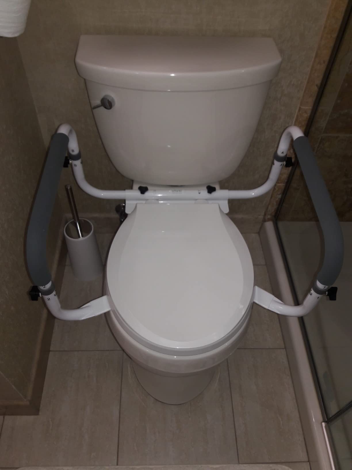 Vive Toilet Safety Rail - Adjustable Grab Bar - Compact Support Frame customer photo 1
