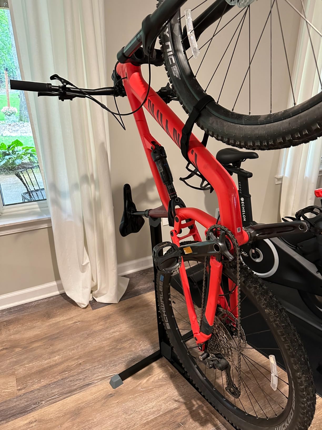 Bike Nook Bike Stand & Vertical Storage Rack - The Original Vertical Bicycle Floor Stand for Garage Storage, Indoor and Outdoor - Perfect Bike Accessories for Small Spaces with No Drilling customer photo 2