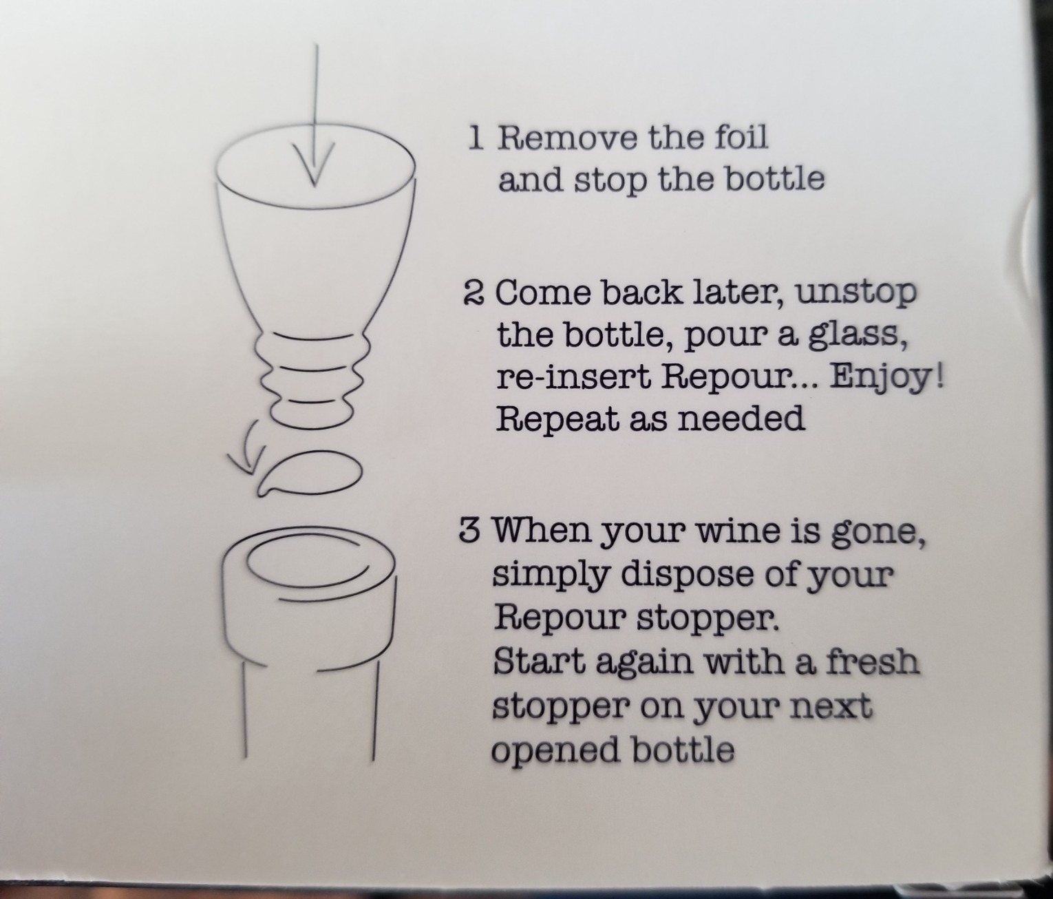 Repour Wine Saver and Stopper - Removes Oxygen, Preserving and Keeping Wine As Fresh As The Day The Bottle Was Opened (10-Pack) customer photo 2