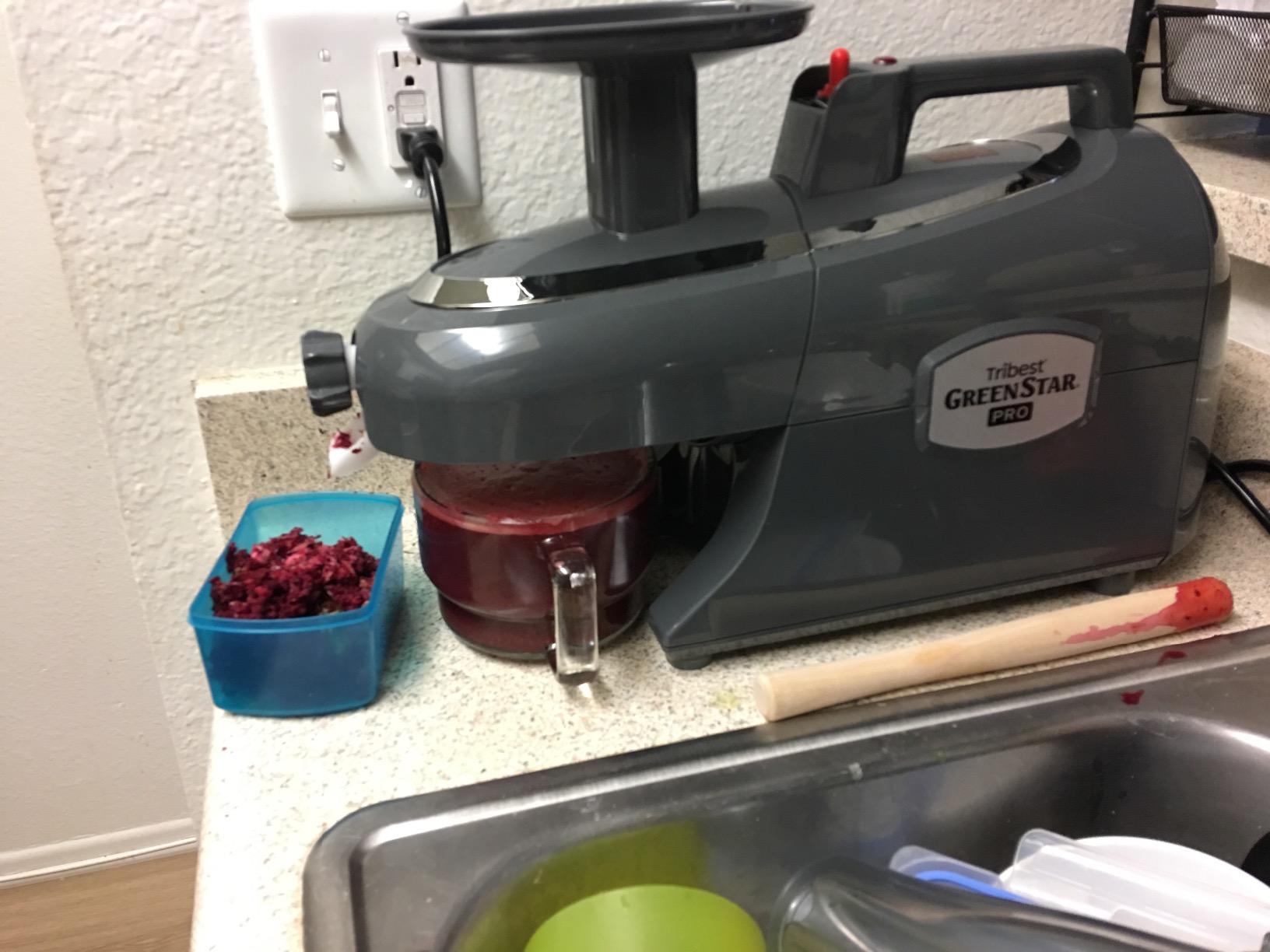 Tribest Greenstar Pro GS-P502-B Pro Jumbo Twin-Gear Cold Press Slow Masticating Juicer (Gray) customer photo 1