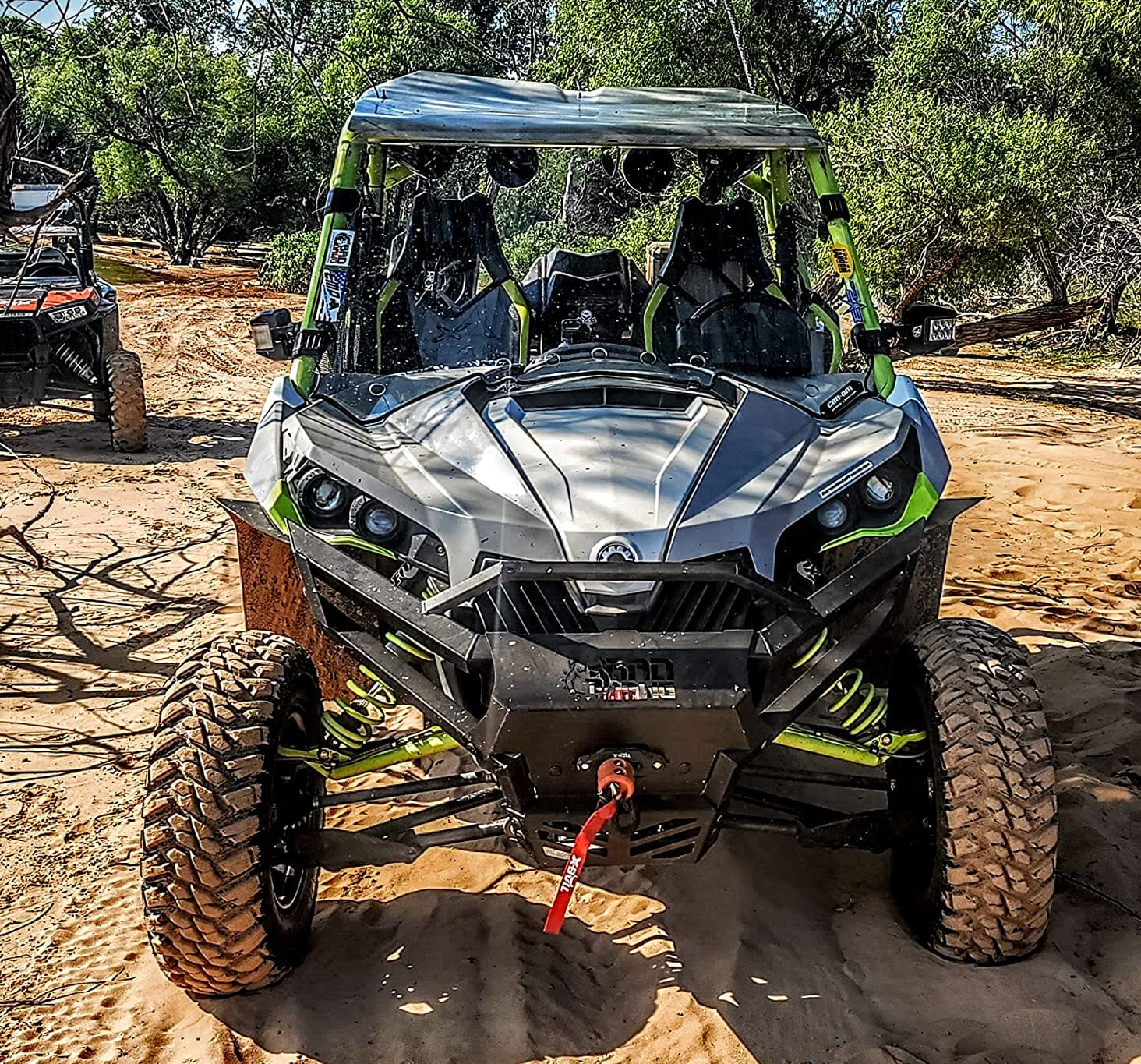 X-BULL 4500 lbs Winch 12V Electric Winch Kits with Fairlead, ATV/UTV Winch with Waterproof Synthetic Rope Winch with Wireless Remotes and Mounting Bracket customer photo 2