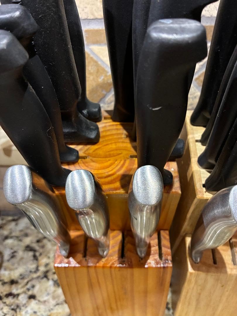 Steak Knife Set of 6, 4.5 inches Dishwasher Safe High Carbon Stainless Steel Knives, Silver customer photo 1