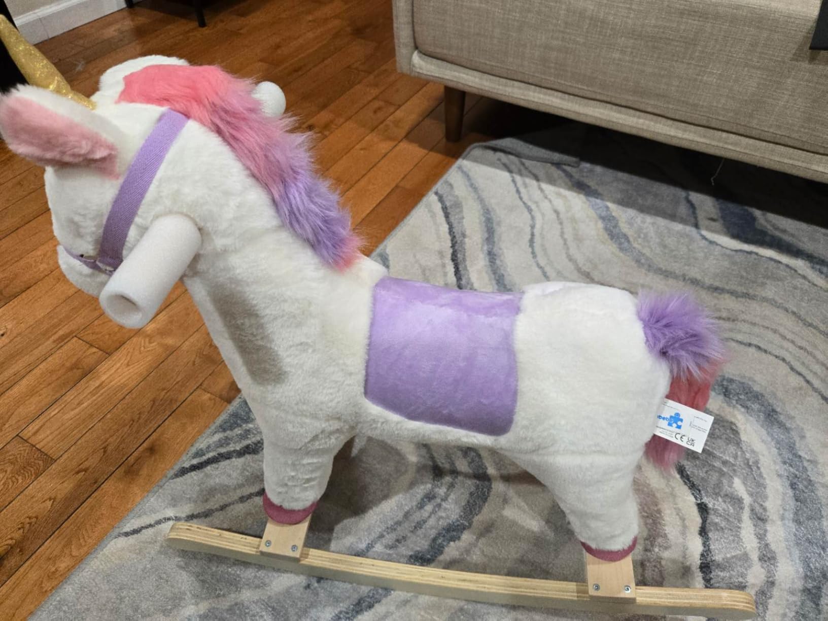labebe - Baby Rocking Horse, Ride Unicorn, Kid Ride On Toy for 6 Month-3 Year Old, Infant (Boy Girl) Plush Animal Rocker, Toddler/Child Stuffed Ride Toy (Pink) | Kid Ride On Toy customer photo 2