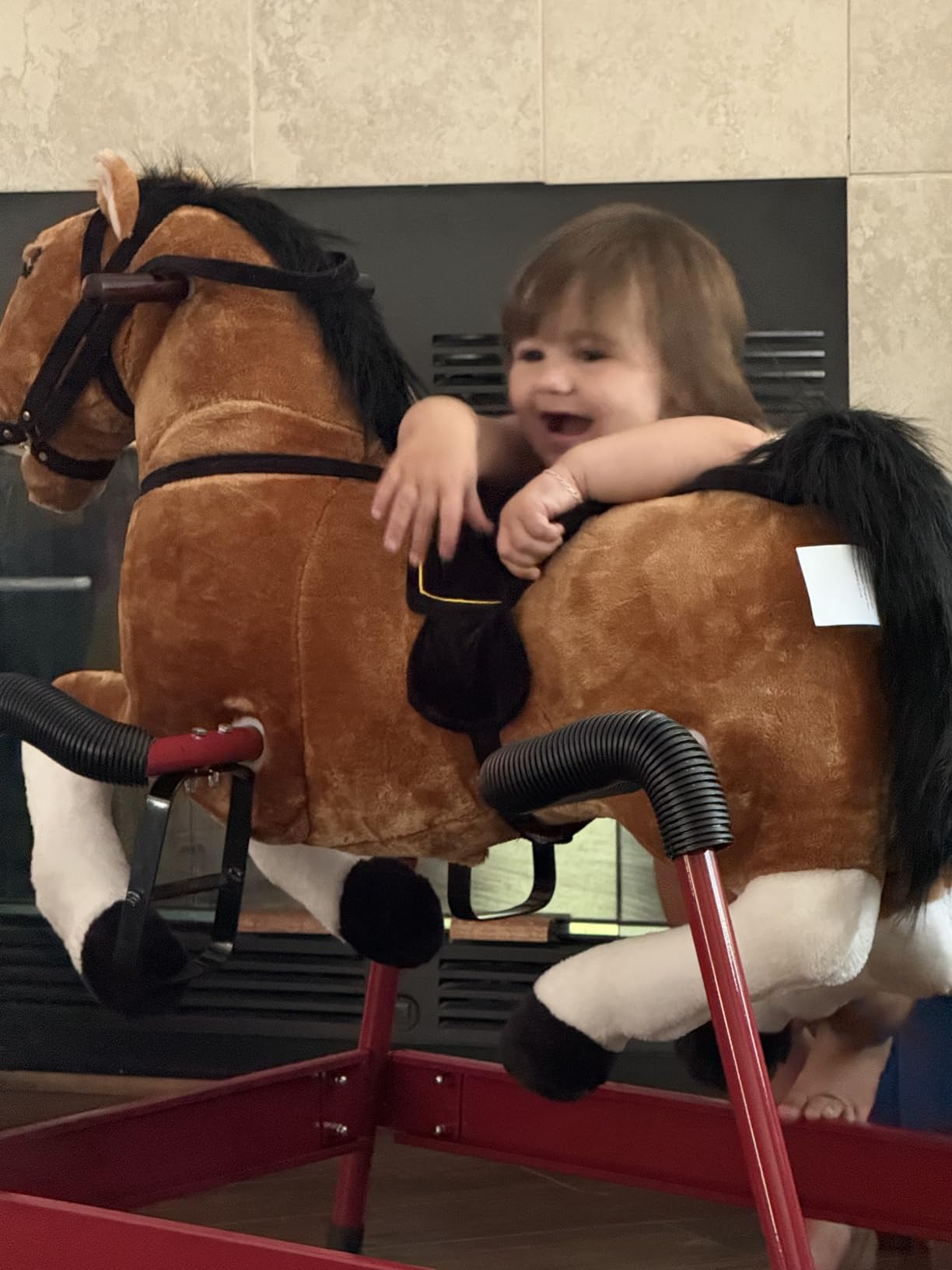 Happy Trails Spring Rocking Horse, Brown, 29” x 11” x 25” customer photo 2