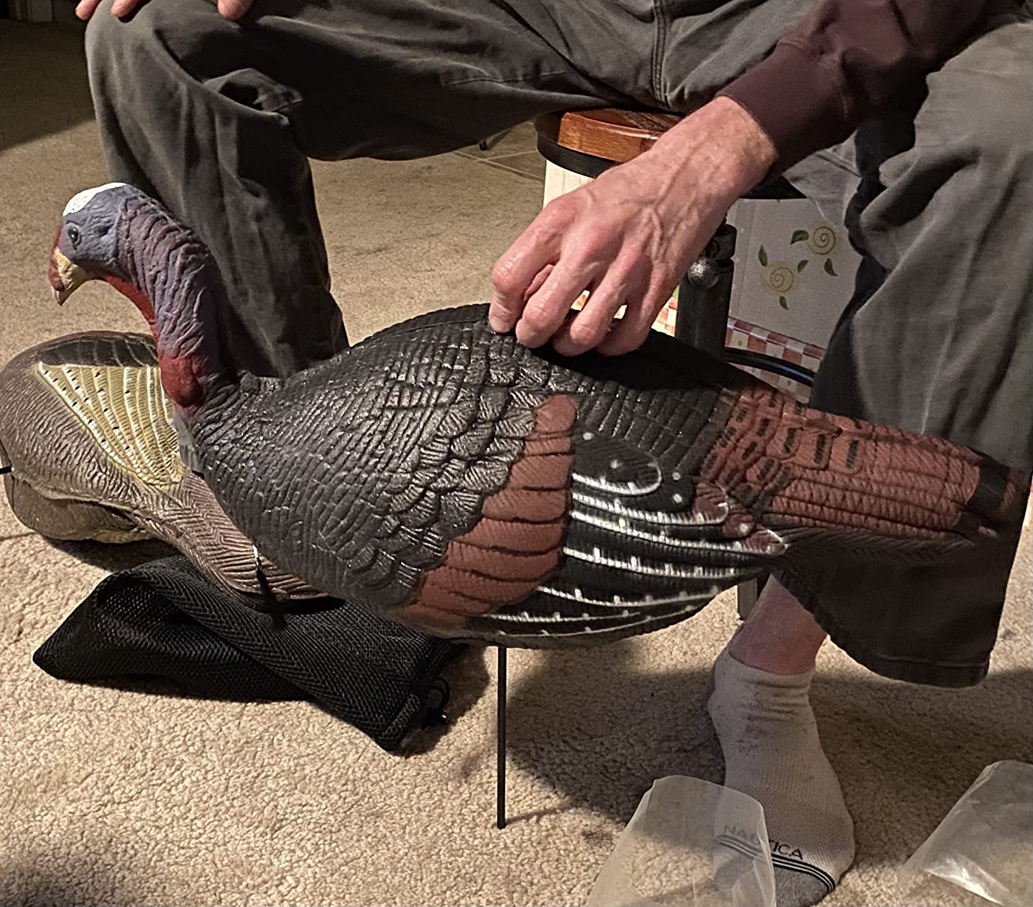 2 Pack Jake & Hen Turkeys Decoy for Hunting with Stakes Carry Bag Collapsible Lightweight customer photo 2
