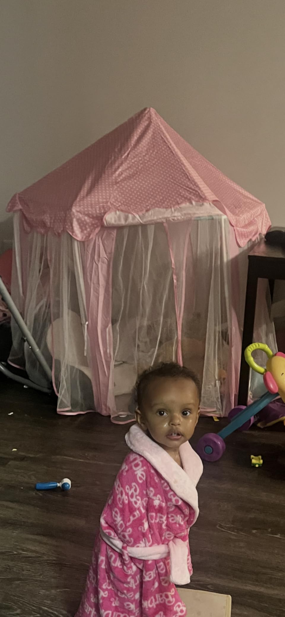 wilwolfer Princess Castle Play Tent for Girls Large Kids Play Tents Hexagon Playhouse with Star Lights Toys for Children Indoor Games (Pink) customer photo 2