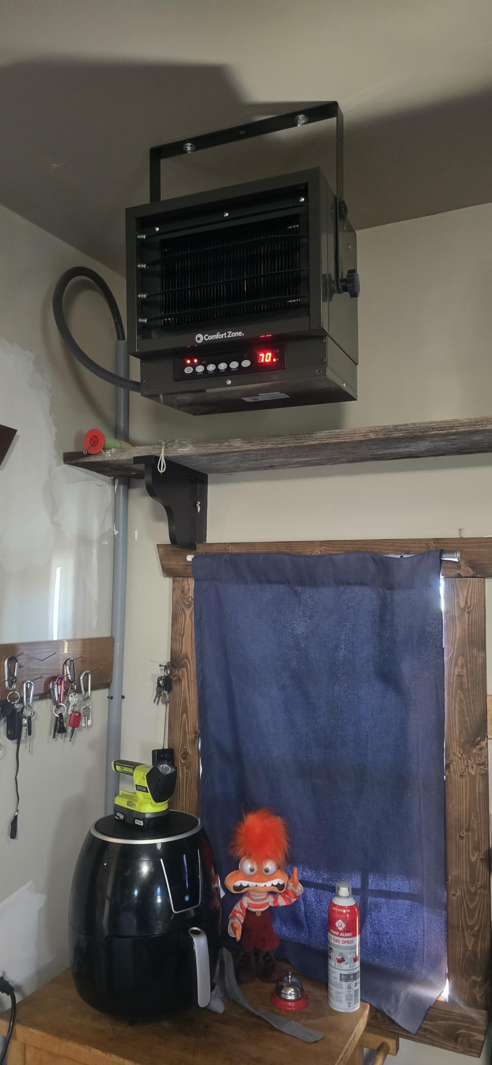 Comfort Zone Hard-Wired Digital Ceiling Mount Heater with Full-Function Remote, 10,000 Watt, 240 Volt, Fan-Forced, Overheat Protection, Thermostat & 12-Hour Timer, Ideal for Garage & Workshop, CZ260ER customer photo 2