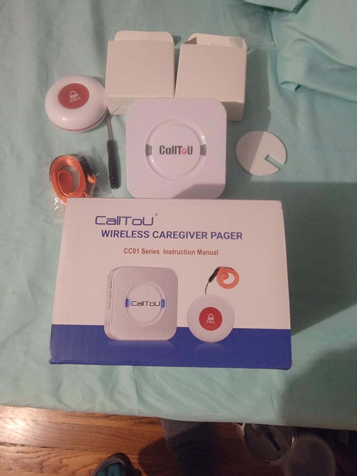 CallToU Caregiver Pager with 2 Wireless Call Button for Elderly at Home | Easy Use, Loud Whole-Home Alerts, 500+FT Through-Wall, Waterproof Call Bell Alert Buttons for Seniors/Elderly/Patients/Adults customer photo 2