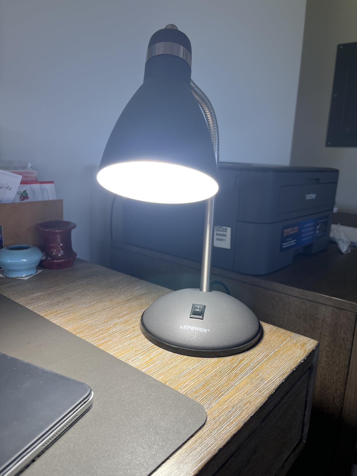 LEPOWER Metal Desk Lamp, Adjustable GooseNeck Reading Light for Bedroom customer photo 1