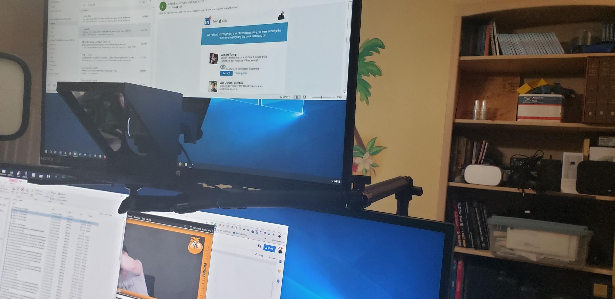The Original Compact Personal Teleprompter for Video Production. No Studio Required. Perfect for DSLRs, Webcams, and Built-in Laptop Cameras. Use with iOS or Android. customer photo 1