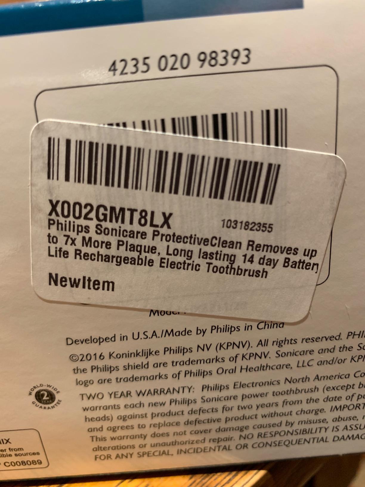 Phillips Sonicare Sonicare ProtectiveClean Removes up to 7x More Plaque, Long lasting 4 day Battery Life Rechargeable Electric Toothbrush, White/Grey customer photo 2