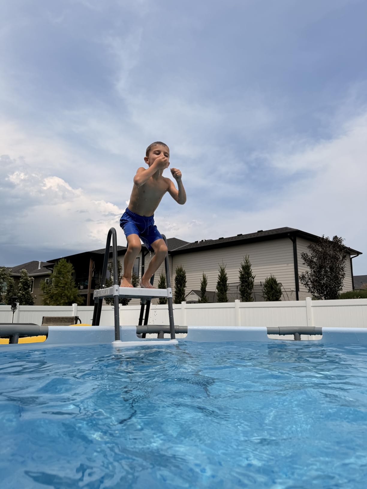 Intex 28076E Deluxe Pool Ladder with Removable Steps for Intex Pools with Wall Height of 48 Inch customer photo 1