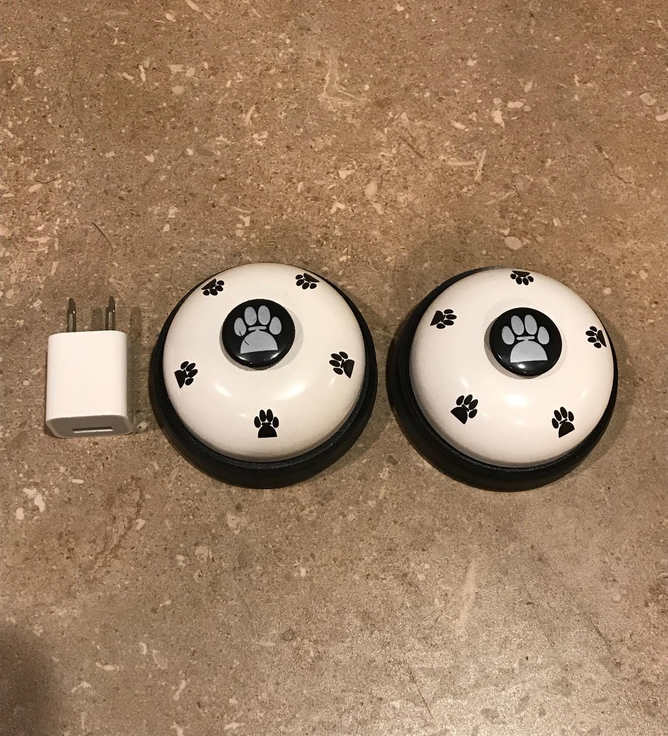 Comsmart Dog Training Bell, Set of 2 Dog Puppy Pet Potty Training Bells, Dog Cat Door Bell Tell Bell with Non-Skid Rubber Base 2 Pack White customer photo 2