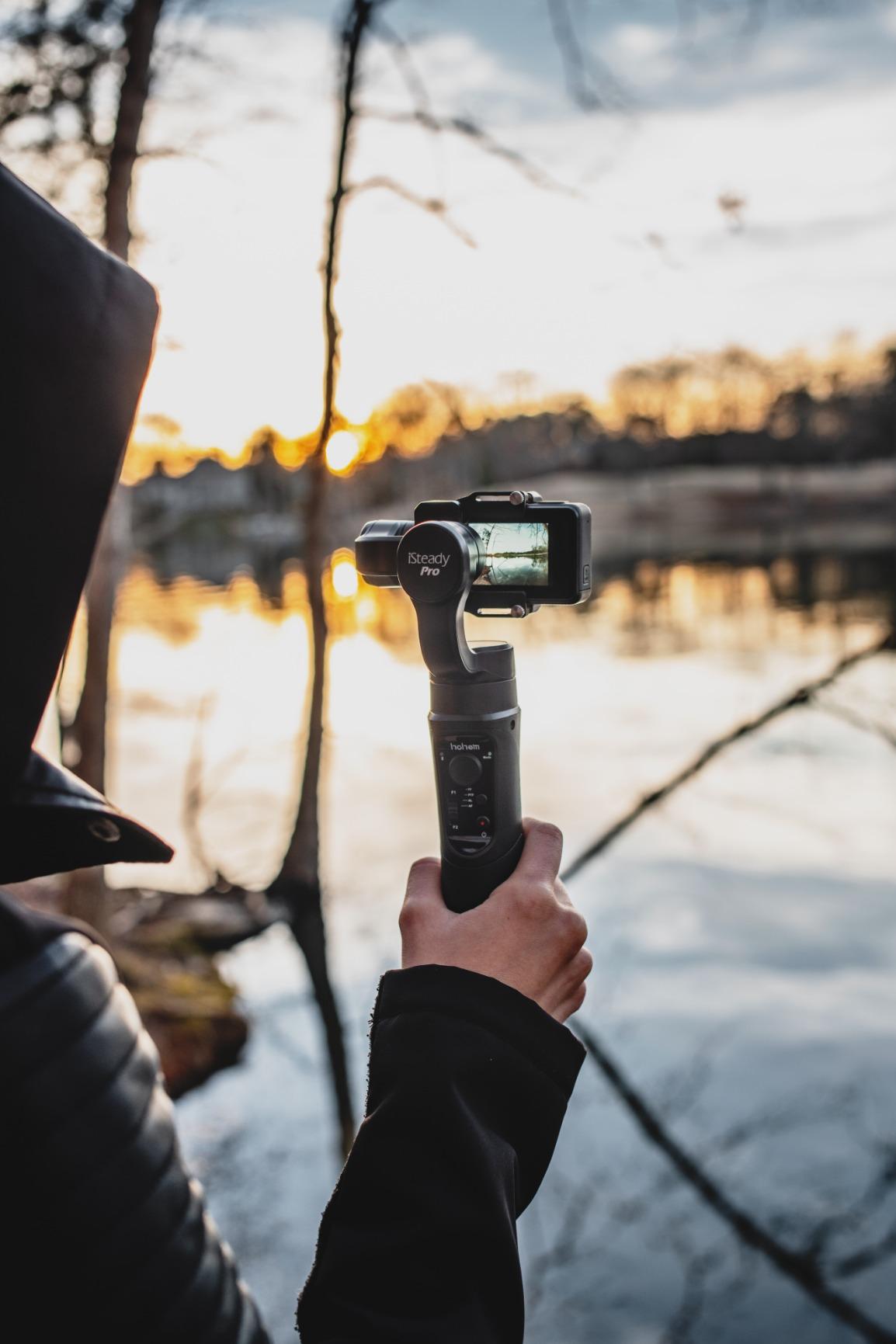 Hohem Action Camera Gimbal 3-Axis Handheld Stabilizer for GoPro Hero 12/11/10/9/8/7/6/5, Gimble Stabilizer for Osmo Action 4/3 Support WiFi Control Inception Sports Mode (iSteady Pro4) customer photo 2