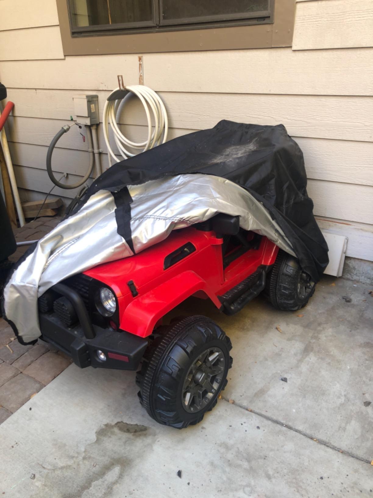 ATV Cover with Buckle Waterproof, 420D Heavy Duty Ripstop Protects 4 Wheeler from Snow Rain Sun,Outdoor Storage Quad Cover for Polaris Sportsman Yamaha Honda Kawasaki 102'' x44'' x 48'' customer photo 2