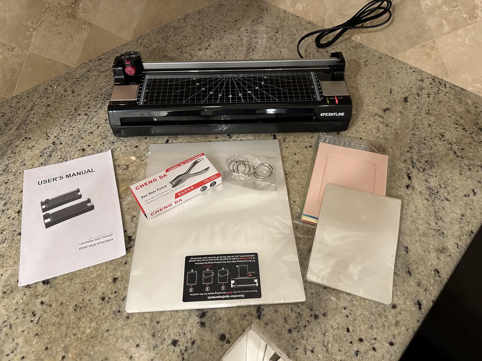 Laminator Machine for A3/A4/A6, YE381 13inch Thermal & Cold Laminating Machine for Home Office School Teacher Use with 50 Pouches, Paper Trimmer and Corner Rounder customer photo 2