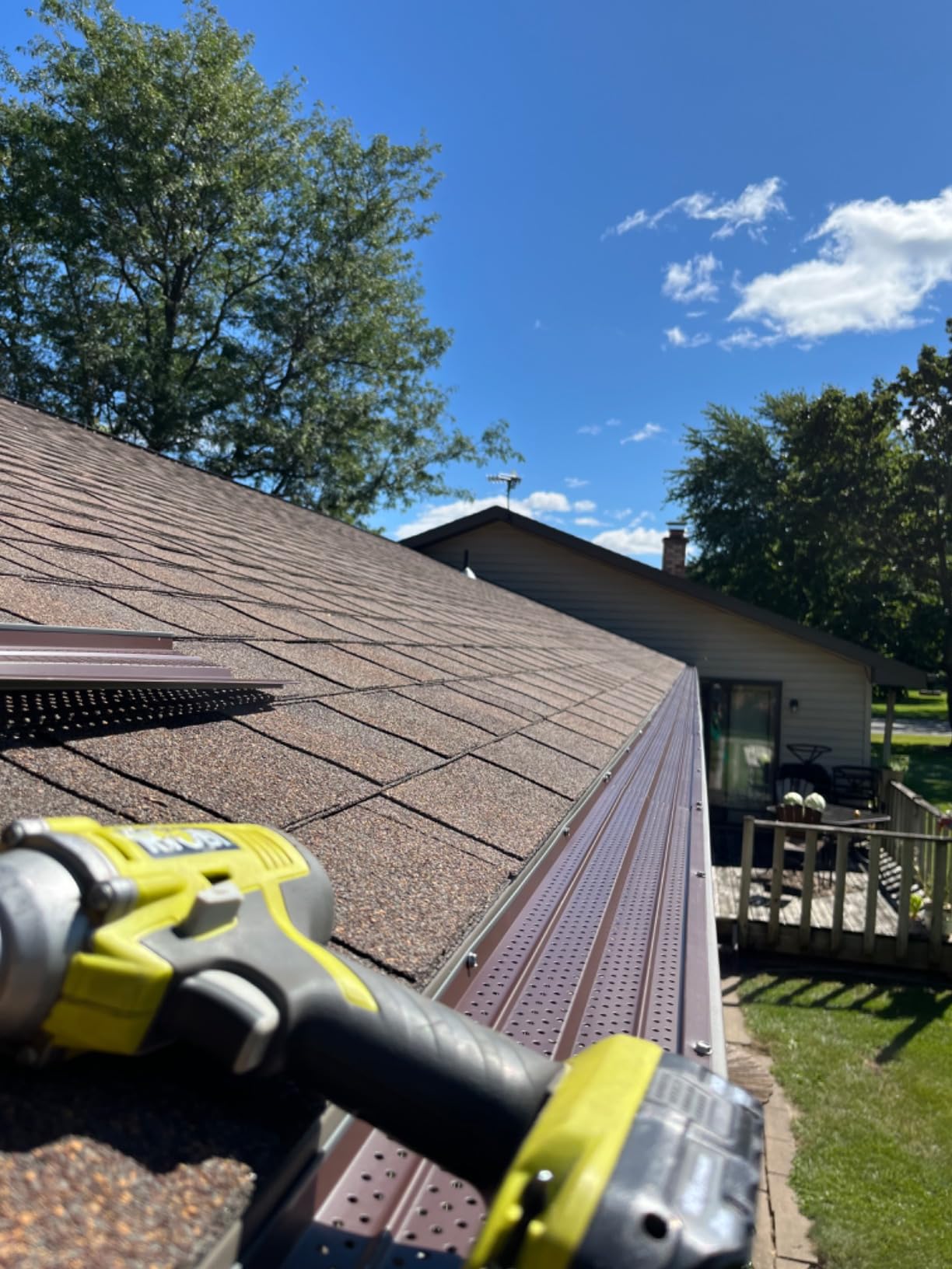 FlowGuard USA Made Professional DIY 5 Inch High Clearance 50-Year Gutter Cover System - Black - Aluminum Gutter Guards - 102 Feet - by FlexxPoint customer photo 2