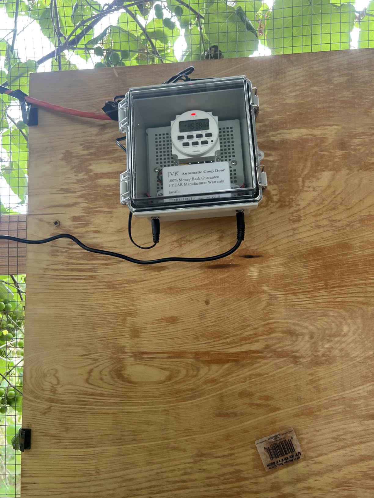 JVR Automatic Chicken Coop Door, Programmable Timer, Anti-Pinch, Aluminum customer photo 2