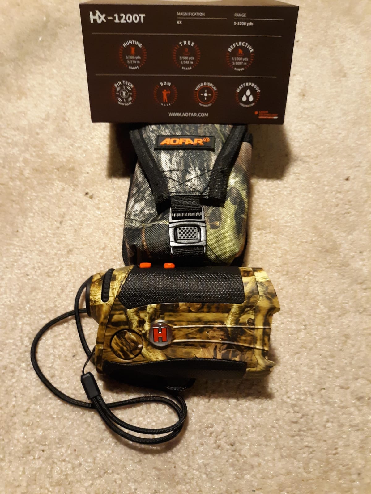 AOFAR HX-1200T Range Finder for Hunting Archery, 1200 Yards with Angle and Horizontal Distance, Shooting Wild Waterproof Coma Rangefinder, 6X 25mm, Range and Bow Mode, Free Battery Gift Package customer photo 1