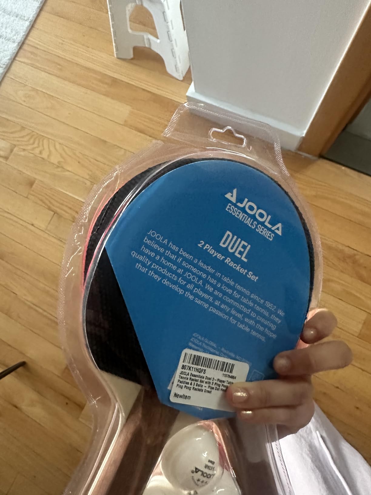 JOOLA Essentials Duel 2-Player Table Tennis Paddle Set with 2 Ping Pong Paddles & 3 Balls - Pips Out Hardbat Ping Pong Rackets Great for All Playing Levels & Ages - White Balls customer photo 2