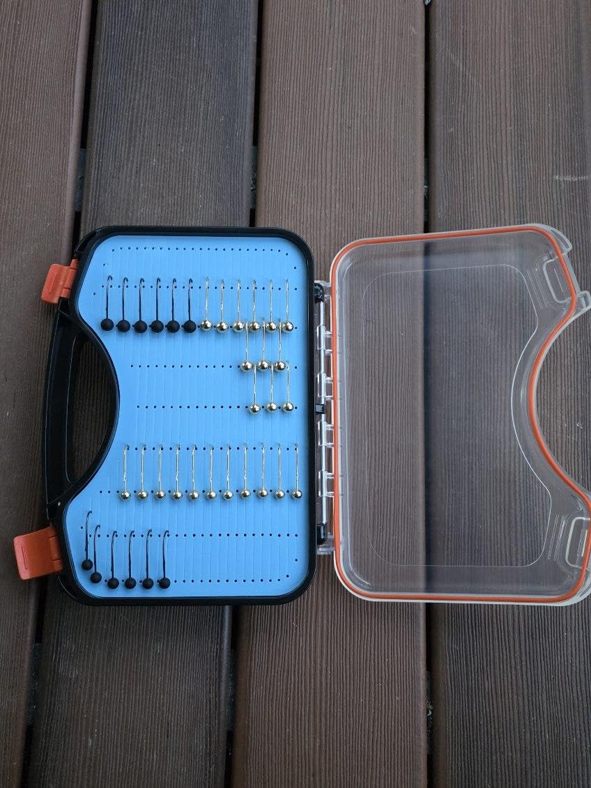 Extra Large Double Sided Water Proof Boat Fly Box with Handle - 424 Slots - Holds Streamers to Nymphs customer photo 1