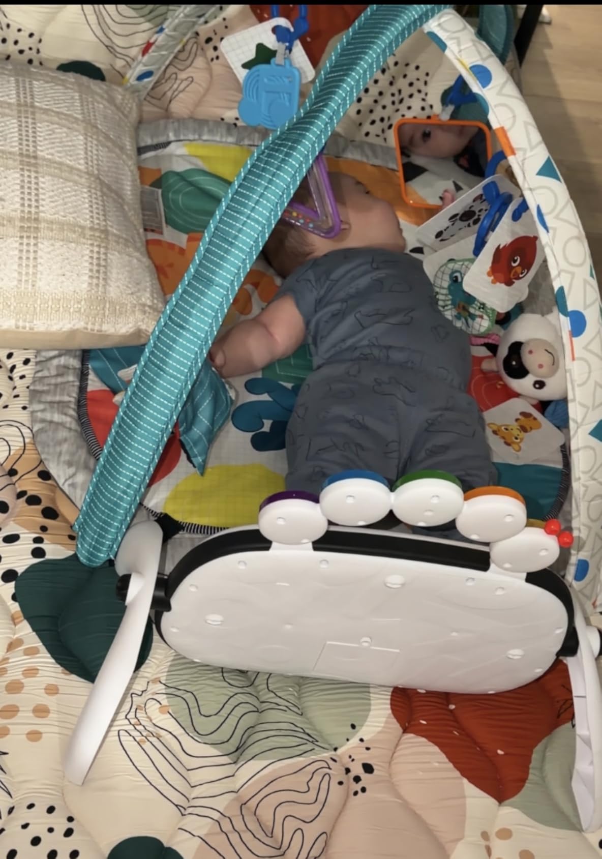 Baby Einstein 4-in-1 Kickin' Tunes Music and Language Play Gym and Piano Tummy Time Activity Mat customer photo 2