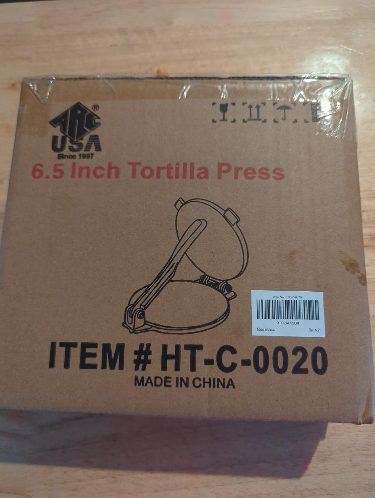 ARC 8-Inch Cast Iron Tortilla Press with 100 Parchment Papers customer photo 2