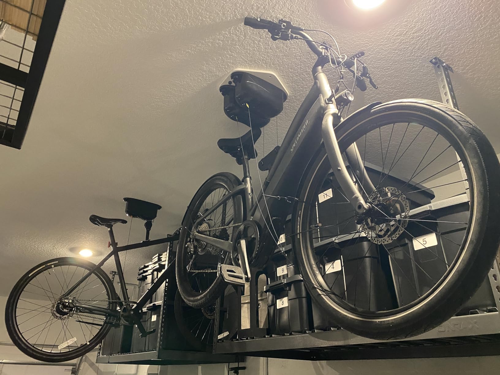 Kradl - Spring-Powered Ceiling Bike Hoist and Rack for Effortless Storage customer photo 1