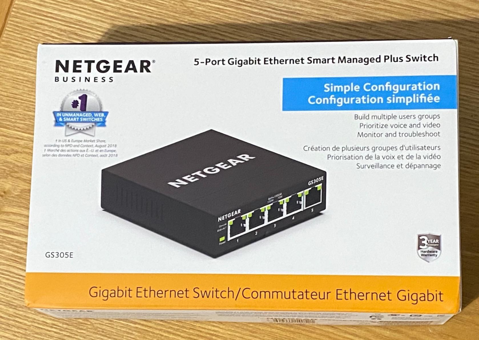 NETGEAR 5-Port Gigabit Ethernet Easy Smart Managed Network Switch (GS305E) customer photo 1