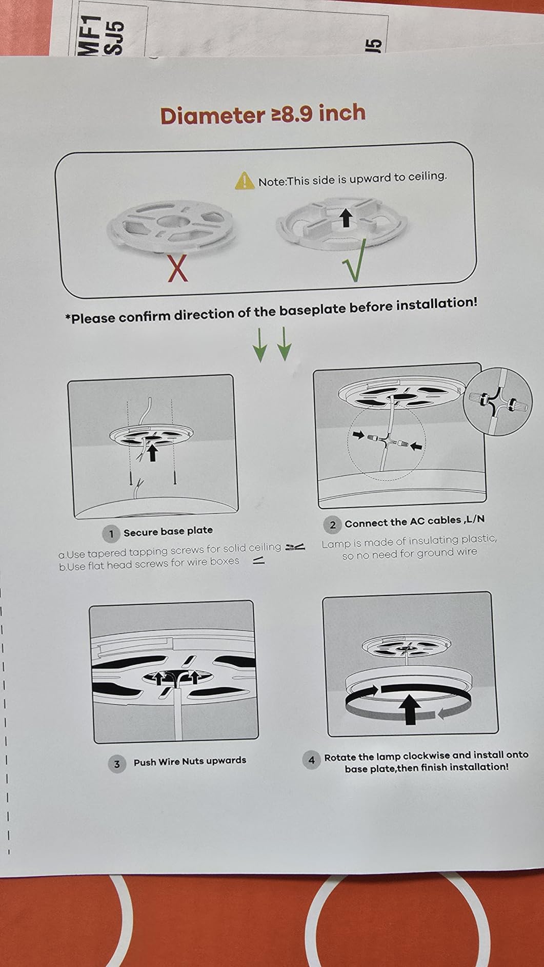 TALOYA 12 Inch LED Ceiling Light, 20W Flush Mount, 5 Color Temperatures customer photo 2