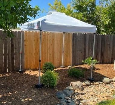 MASTERCANOPY 10x10 Durable Pop Up Canopy Tent with Roller Bag, White customer photo 1