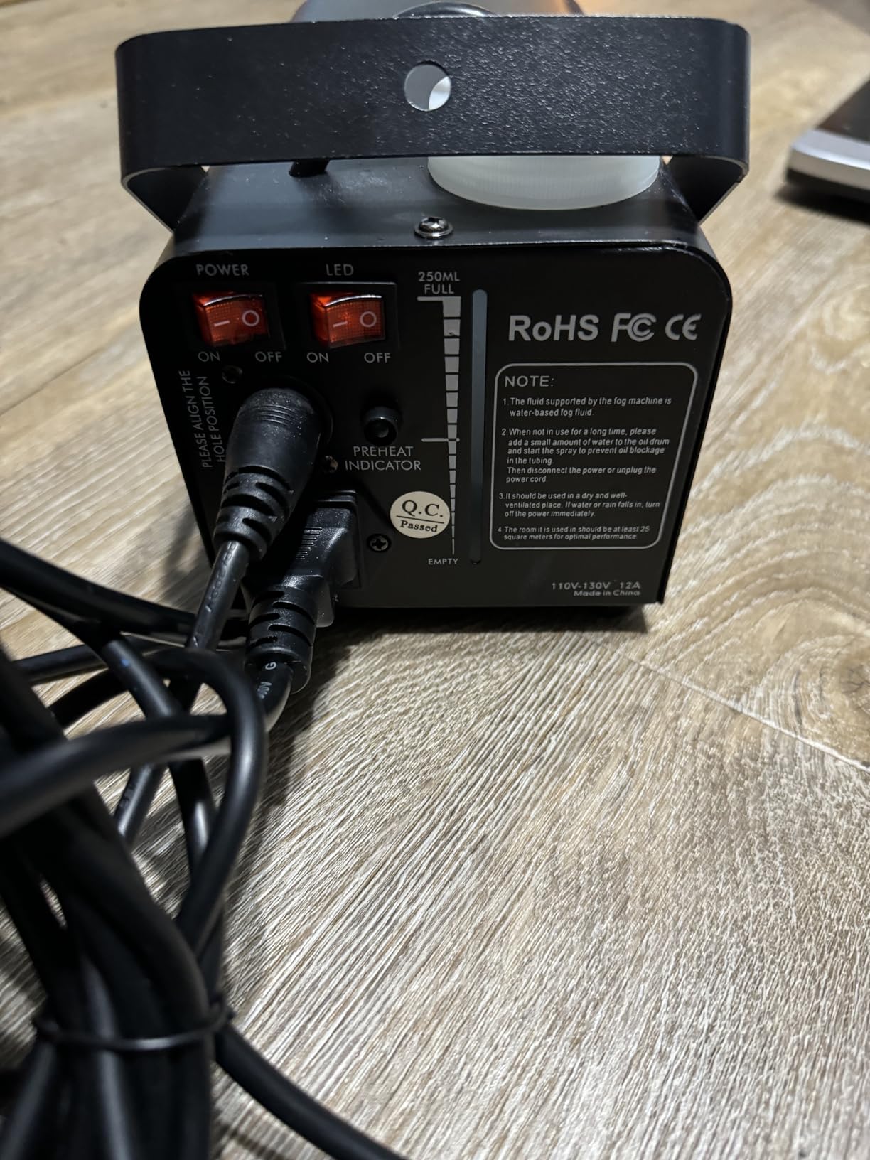 Fog Machine JDR Smoke Machine Controllable LED Light 500W and 2000CFM Fog Disinfection with Wireless and Wired Remote Control for Weddings, Halloween,Parties or Disinfection with Fuse Protection customer photo 1