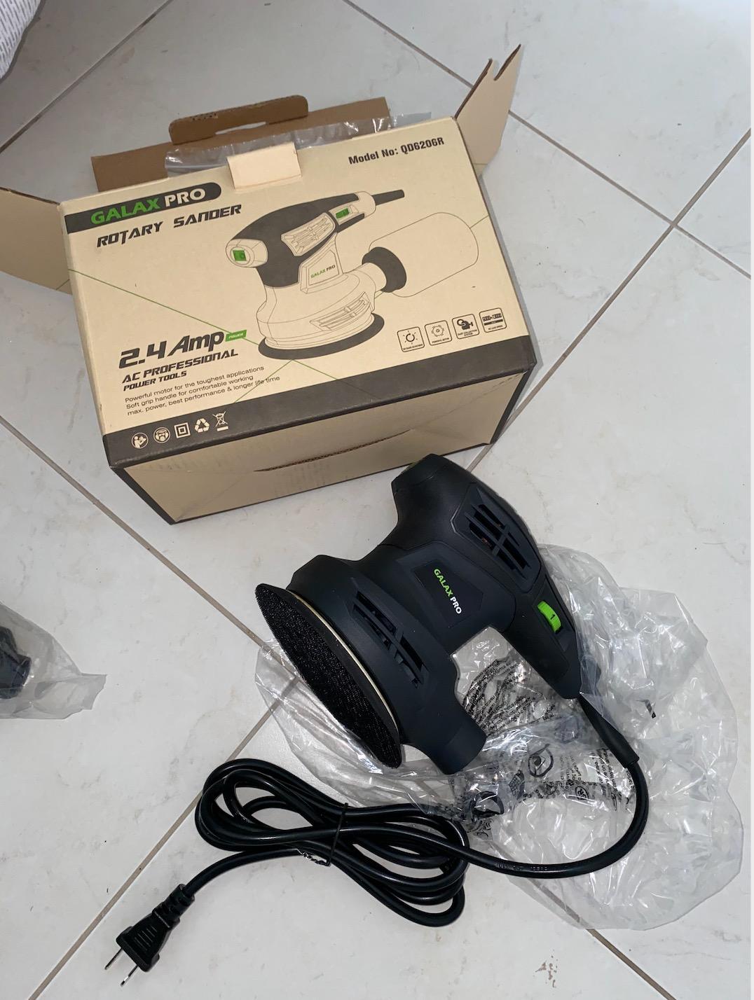 GALAX PRO 13000OPM Random Orbital Sander 6 Variable Speed with 15 Sandpaper customer photo 2