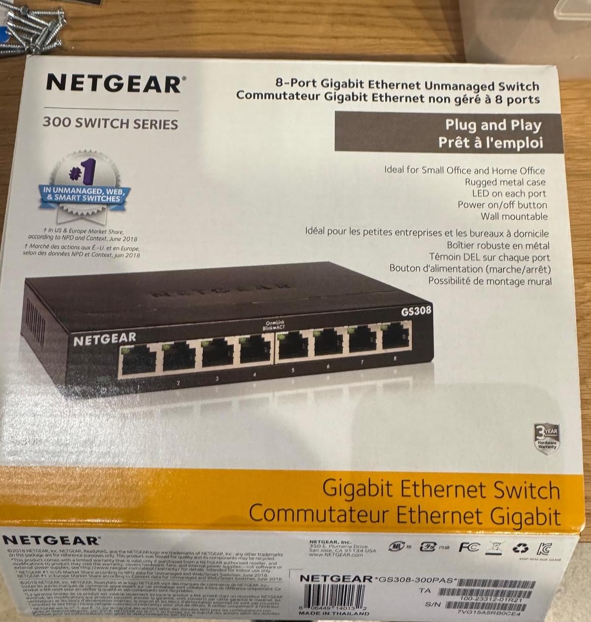 NETGEAR 5-Port Gigabit Ethernet Unmanaged Network Switch (GS305) customer photo 2