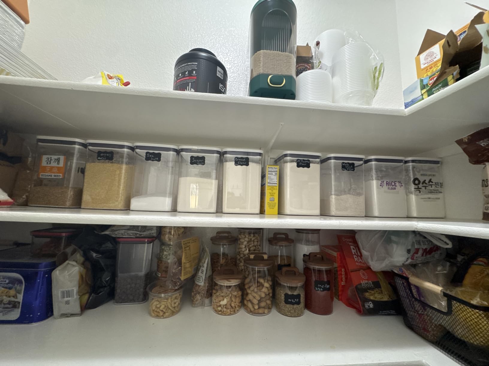 OXO Good Grips POP Airtight Food Storage Containers for Pantry, 6-Piece Set | Stackable Pantry Organization Containers, Airtight Lids, Includes ½ Cup Scoops, Flour, Sugar, Cereal, Pasta Storage customer photo 2